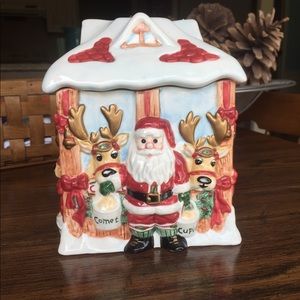Fitz and Floyd Deer Santa Candy Jar